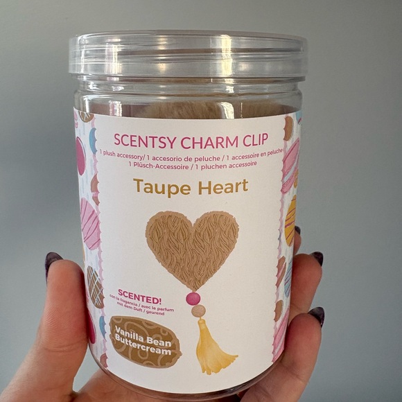 Scentsy Other - Scentsy Taupe Heart Charm Clip - Taupe with Yellow Tassel